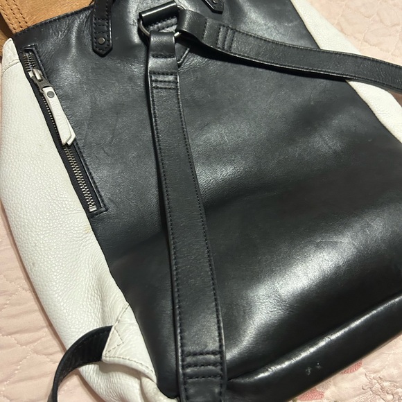 Sorel Black and Tan Leather Backpack - Picture 5 of 8